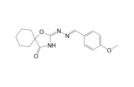 1-oxa-3-azaspiro[4,5]decane-2,4-dione, 2-azine with p-anisaldehyde