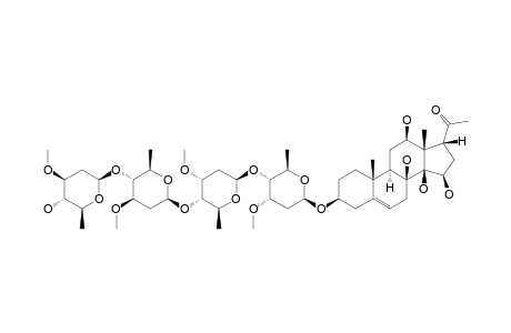 PREGNANE-3-O-BETA-D-[OLEANDROPYRANOSYL-(1->4)-OLEANDROPYRANOSYL-(1->4)-CYMAROPYRANOSYL-(1->4)-CYMAROPYRANOSIDE]