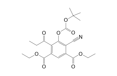 3,5-Di(ethoxycarbonyl)-2-cyano-6-propionylphenyl tert-butyl carbonate