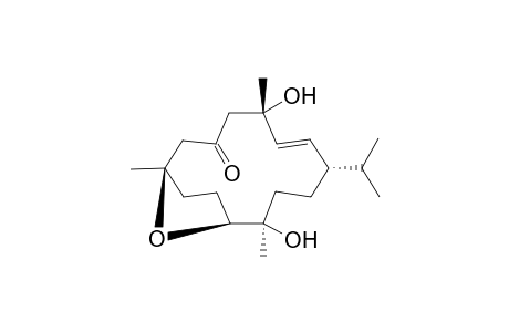 (1S,2R,5S,6E,8S,12R)-2,8,12-trimethyl-2,8-bis(oxidanyl)-5-propan-2-yl-15-oxabicyclo[10.2.1]pentadec-6-en-10-one