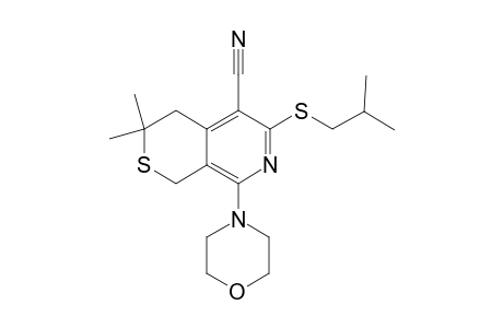 1H-Thiopyrano[3,4-c]pyridine-5-carbonitrile, 6-isobutylsulfanyl-3,3-dimethyl-8-morpholin-4-yl-3,4-dihydro-