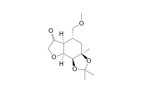 (3aR*,5R*,5aS*,,8aS*,8bS*)-5-(Methoxymethyl)-2,2,3a-trimethylperhydrofuran[2',3':3,4]benzo[d][1,3]dioxol-6-one