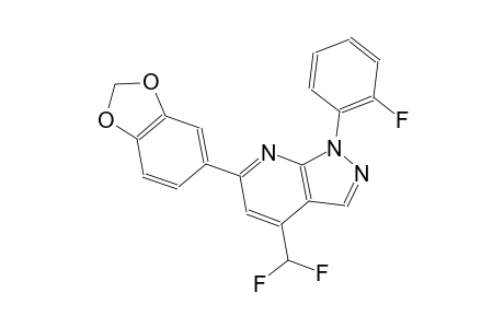 1H-pyrazolo[3,4-b]pyridine, 6-(1,3-benzodioxol-5-yl)-4-(difluoromethyl)-1-(2-fluorophenyl)-