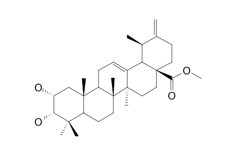 Methyl-2.alpha.,3.alpha.-dihydroxy-ursa-12,20(30)-diene-28-oate