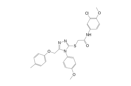 N-(3-chloro-4-methoxyphenyl)-2-({4-(4-methoxyphenyl)-5-[(4-methylphenoxy)methyl]-4H-1,2,4-triazol-3-yl}sulfanyl)acetamide