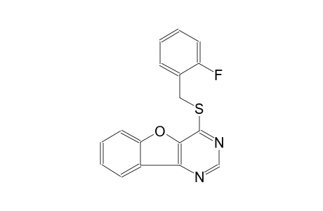 4-[(2-fluorobenzyl)sulfanyl][1]benzofuro[3,2-d]pyrimidine