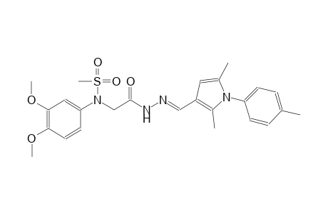 N-(3,4-dimethoxyphenyl)-N-[2-((2E)-2-{[2,5-dimethyl-1-(4-methylphenyl)-1H-pyrrol-3-yl]methylene}hydrazino)-2-oxoethyl]methanesulfonamide