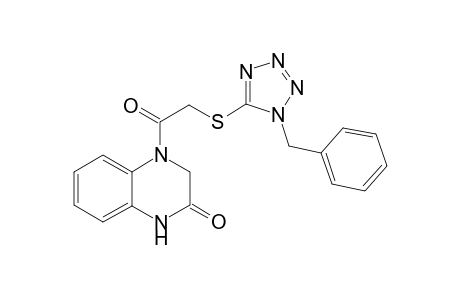 2(1H)-Quinoxalinone, 3,4-dihydro-4-[2-[[1-(phenylmethyl)-1H-1,2,3,4-tetrazol-5-yl]thio]acetyl]-