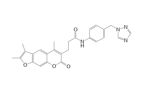 7H-furo[3,2-g][1]benzopyran-6-propanamide, 2,3,5-trimethyl-7-oxo-N-[4-(1H-1,2,4-triazol-1-ylmethyl)phenyl]-