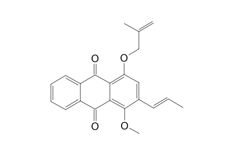 (E)-1-METHOXY-4-(2''-METHYLPROP-2''-ENYLOXY)-2-(PROP-1'-ENYL)-ANTHRAQUINONE