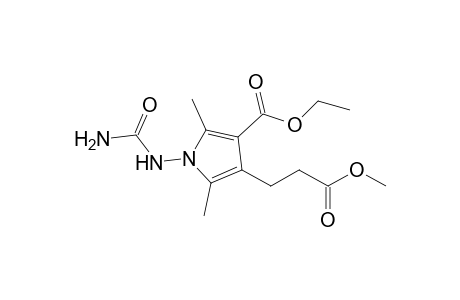Ethyl 4-(3-methoxy-3-oxopropyl)-1-[(aminocarbonyl)amino]-2,5-dimethyl-1H-pyrrole-3-carboxylate