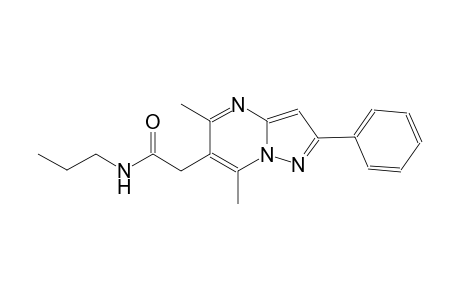 pyrazolo[1,5-a]pyrimidine-6-acetamide, 5,7-dimethyl-2-phenyl-N-propyl-