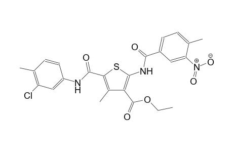 3-thiophenecarboxylic acid, 5-[[(3-chloro-4-methylphenyl)amino]carbonyl]-4-methyl-2-[(4-methyl-3-nitrobenzoyl)amino]-, ethyl ester
