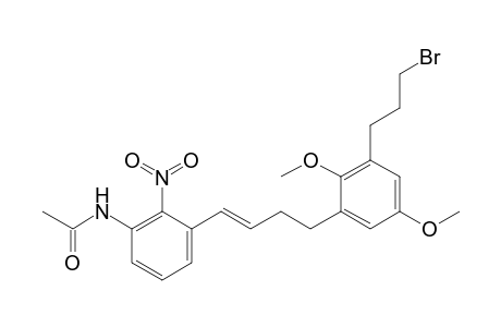1-(3'-Acetylamino-2'-nitrophenyl)-4-[3'-(3"-bromopropyl)-2',5'-dimethoxyphenyl]-1-butene