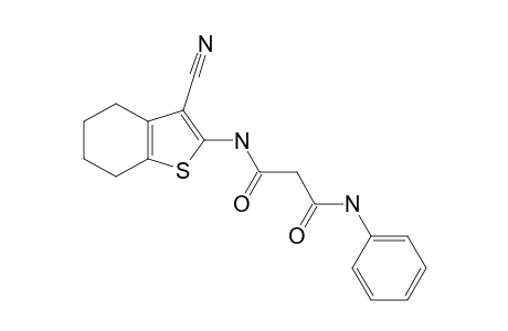 N-(3-CYANO-4,5,6,7-TETRAHYDROBENZO-[B]-THIOPHEN-2-YL)-N-PHENYL-MALONAMIDE