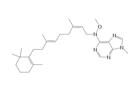 N6-[(2'E,6'E)-3,7-dimethyl-9-(2,6,6-trimethylcyclohex-1-enyl)nona-2,6-dien-1-yl]-N6-methoxy-9-methyl-9H-purin-6-amine