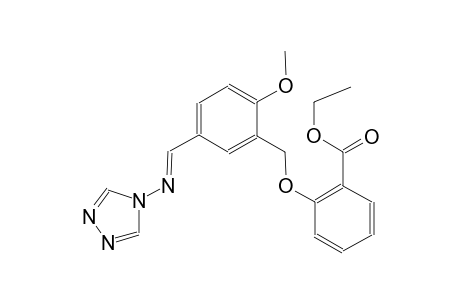 ethyl 2-({2-methoxy-5-[(E)-(4H-1,2,4-triazol-4-ylimino)methyl]benzyl}oxy)benzoate