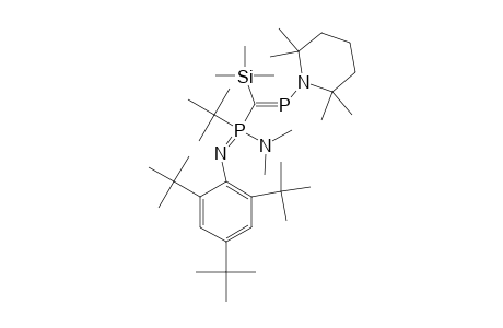 DIMETHYLAMINO-TERT.-BUTYL-([(2,2,6,6-TETRAMETHYLPIPERIDIN-1-YL)-PHOSPHINIDENE-TRIMETHYLSILYL]-METHYL)-[(2,4,6-TRI-TERT.-BUTYLPHENYL)-IMINO]-PHOSPHORANE;COMPOUN