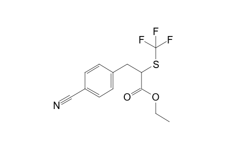 2-[(trifluoromethyl)thio]-3-(4-cyanophenyl)propanoic acid ethyl ester