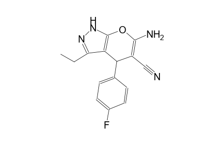 pyrano[2,3-c]pyrazole-5-carbonitrile, 6-amino-3-ethyl-4-(4-fluorophenyl)-1,4-dihydro-