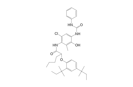 Hexanamide, 2-[2,4-bis(1,1-dimethylpropyl)phenoxy]-N-[6-chloro-3-hydroxy-2-methyl-4-[[(phenylamino)carbonyl]amino]phenyl]-