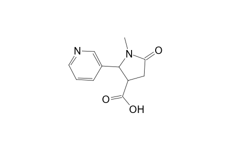 1-Methyl-5-oxo-2-(3-pyridinyl)-3-pyrrolidinecarboxylic acid