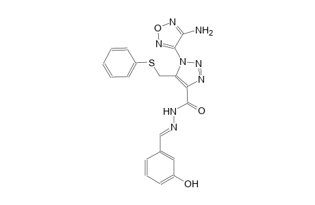 1-(4-amino-1,2,5-oxadiazol-3-yl)-N'-[(E)-(3-hydroxyphenyl)methylidene]-5-[(phenylsulfanyl)methyl]-1H-1,2,3-triazole-4-carbohydrazide