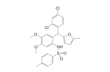 4-Methyl-N-{2-[(2,4-dichlorophenyl)(5-methylfuran-2-yl)methyl]-4,5-dimethoxyphenyl}-benzenesulfonamide