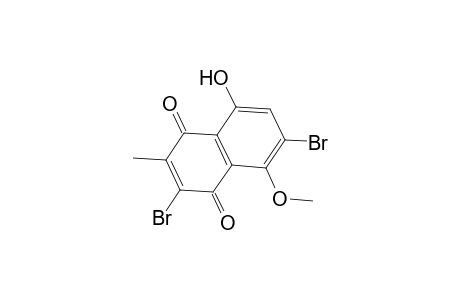 3,6-Dibromo-8-hydroxy-5-methoxy-2-methylnaphthoquinone