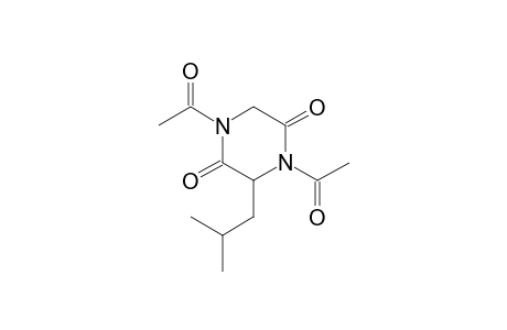 1,4-Diacetyl-3-(2-methylpropyl)piperazine-2,5-dione