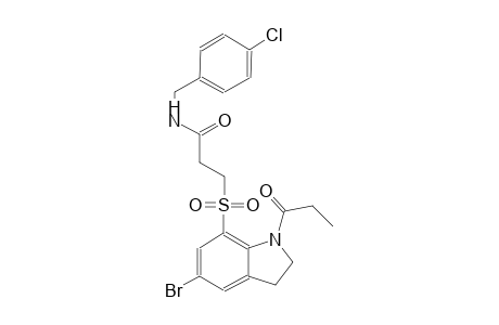 propanamide, 3-[[5-bromo-2,3-dihydro-1-(1-oxopropyl)-1H-indol-7-yl]sulfonyl]-N-[(4-chlorophenyl)methyl]-