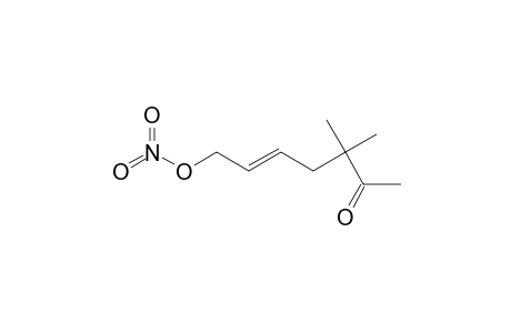 5,5-Dimethyl-6-oxo-2(e)-hepten-1-ol nitrate