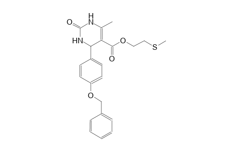 5-pyrimidinecarboxylic acid, 1,2,3,4-tetrahydro-6-methyl-2-oxo-4-[4-(phenylmethoxy)phenyl]-, 2-(methylthio)ethyl ester
