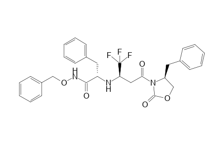 (S)-2-[(R)-3-((S)-4-Benzyl-2-oxo-oxazolidin-3-yl)-3-oxo-1-trifluoromethyl-propylamino]-N-benzyloxy-3-phenyl-propionamide