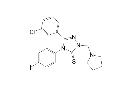 4-(4-Iodophenyl)-5-(3-chlorophenyl)-2-(pyrrolidin-1-ylmethyl)-2,4-dihydro-3H-1,2,4-triazole-3-thione