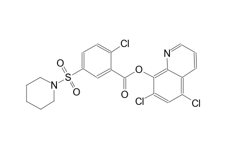 benzoic acid, 2-chloro-5-(1-piperidinylsulfonyl)-, 5,7-dichloro-8-quinolinyl ester