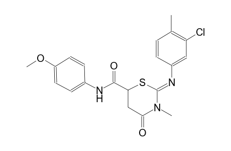 (2Z)-2-[(3-chloro-4-methylphenyl)imino]-N-(4-methoxyphenyl)-3-methyl-4-oxotetrahydro-2H-1,3-thiazine-6-carboxamide