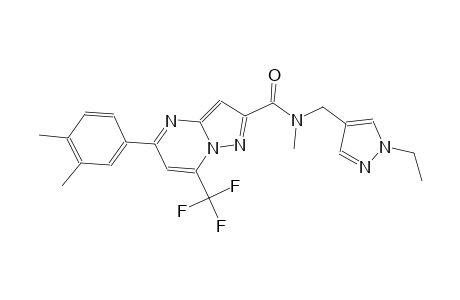 5-(3,4-dimethylphenyl)-N-[(1-ethyl-1H-pyrazol-4-yl)methyl]-N-methyl-7-(trifluoromethyl)pyrazolo[1,5-a]pyrimidine-2-carboxamide