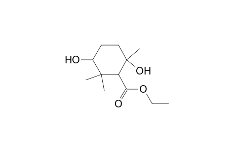 Cyclohexanecarboxylic acid, 3,6-dihydroxy-2,2,6-trimethyl-, ethyl ester