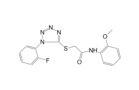 2-{[1-(2-fluorophenyl)-1H-tetraazol-5-yl]sulfanyl}-N-(2-methoxyphenyl)acetamide