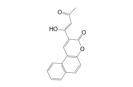 3-(1-Hydroxy-3-oxobutadienyl)-3,4-dehydrobenzo[f]chroman-2-one