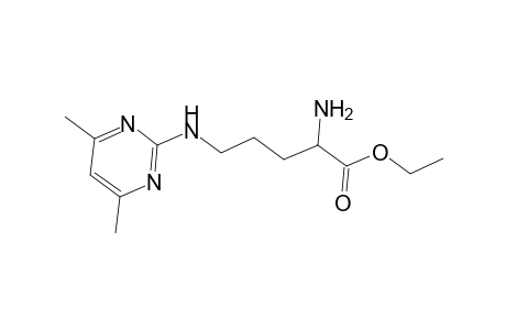 Ornithine, N5-(4,6-dimethyl-2-pyrimidinyl)-, ethyl ester, L-