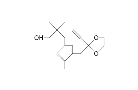 trans-5-(2-Oxo-3-butynyl)-3-(2,2-dimethyl-3-hydroxy-propyl)-1-methyl-cyclopent-1-ene ethylene ketal