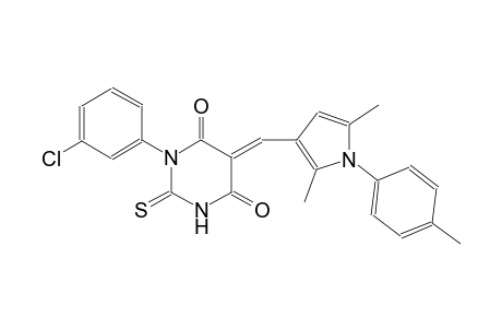 (5E)-1-(3-chlorophenyl)-5-{[2,5-dimethyl-1-(4-methylphenyl)-1H-pyrrol-3-yl]methylene}-2-thioxodihydro-4,6(1H,5H)-pyrimidinedione