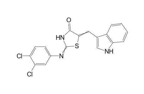 2-(3,4-dichlorophenyl)imino-5-(1H-indol-3-yl)methylene-1,3-thiazolidine-4-one