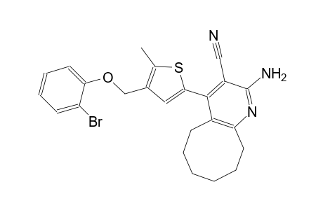 2-amino-4-{4-[(2-bromophenoxy)methyl]-5-methyl-2-thienyl}-5,6,7,8,9,10-hexahydrocycloocta[b]pyridine-3-carbonitrile