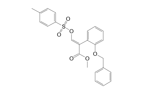 Benzeneacetic acid, alpha-[[[(4-methylphenyl)sulfonyl]oxy]methylene]-2-(phenylmethoxy)-, methyl ester