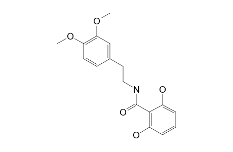 RIP-F;N-[2-(3,4-DIMETHOXYPHENYL)-ETHYL]-2,6-DIHYDROXY-BENZAMIDE