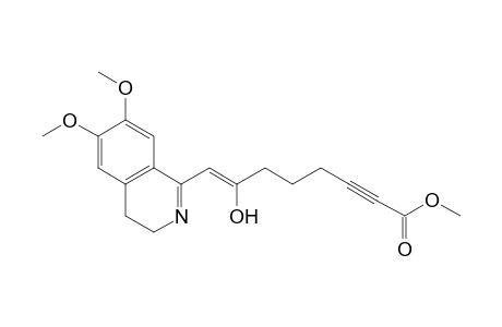 Methyl 8-(6,7-dimethoxy-3,4-dihydroisoquinolin-1-yl)-7-hydroxyoct-7-en-2-ynoate