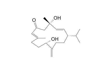 (2E,6S,10S,11E,13S)-3,13-dimethyl-7-methylidene-6,13-bis(oxidanyl)-10-propan-2-yl-cyclotetradeca-2,11-dien-1-one